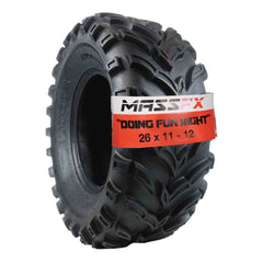 MASSFX 26x11-12 Rear Tire for ATV, UTV, and SxS - 6-Ply with 1/2" Tread Depth