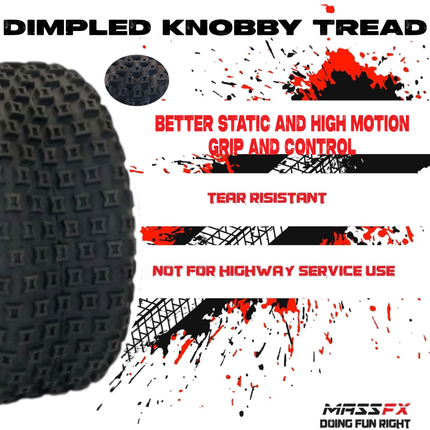 MASSFX 145/70-6 Tires for Go-Kart, Mini Bike, ATV, Lawn & Garden -6-Ply (4-Pack)