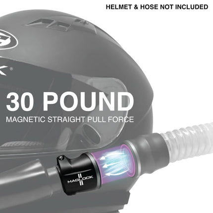 Maglock Magnetic Forced Air Helmet Connector with Safe Quick Connect and Detach for Professional & Hobby Racers (Helmet Connector Only)