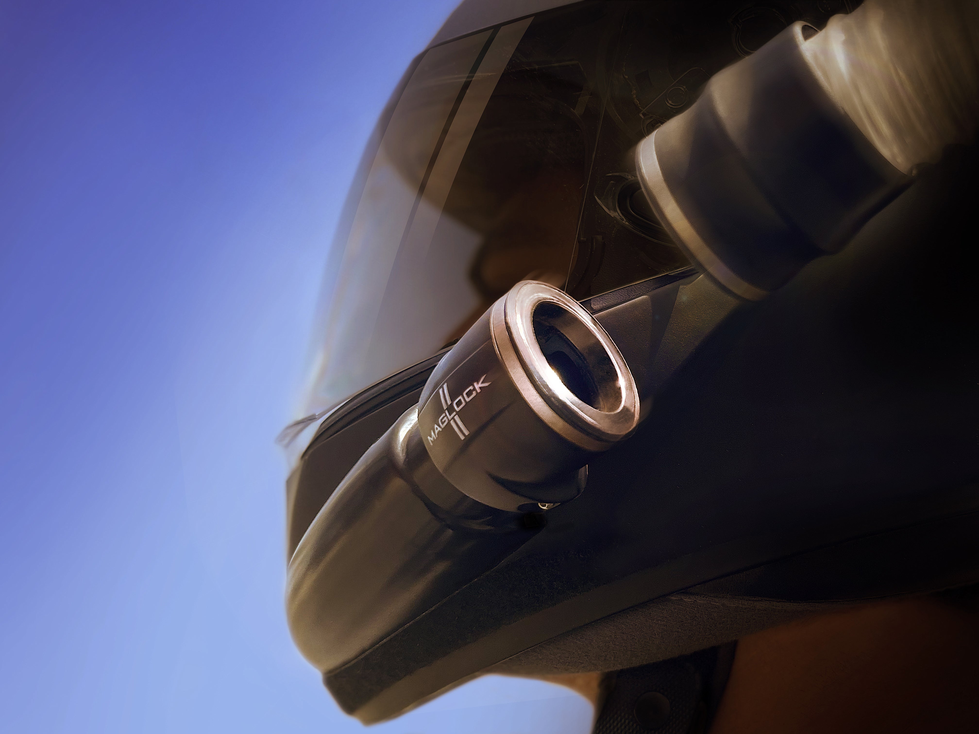 Maglock Magnetic Forced Air Helmet Connector with Safe Quick Connect and Detach for Professional & Hobby Racers