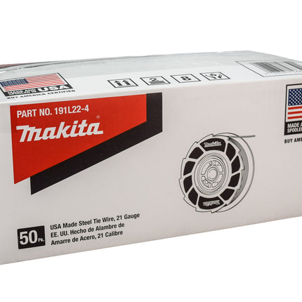 Makita 191L22-4 USA Made Steel Tie Wire, 21 Ga, 50/pk