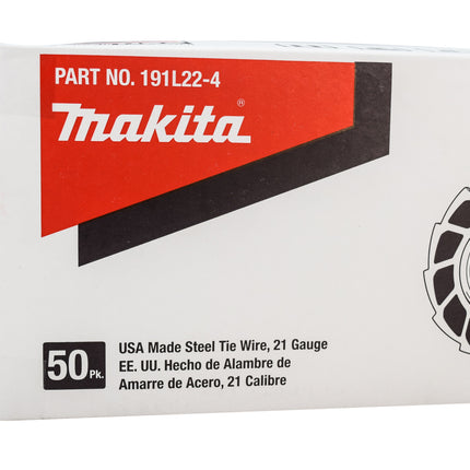 Makita 191L22-4 USA Made Steel Tie Wire, 21 Ga, 50/pk
