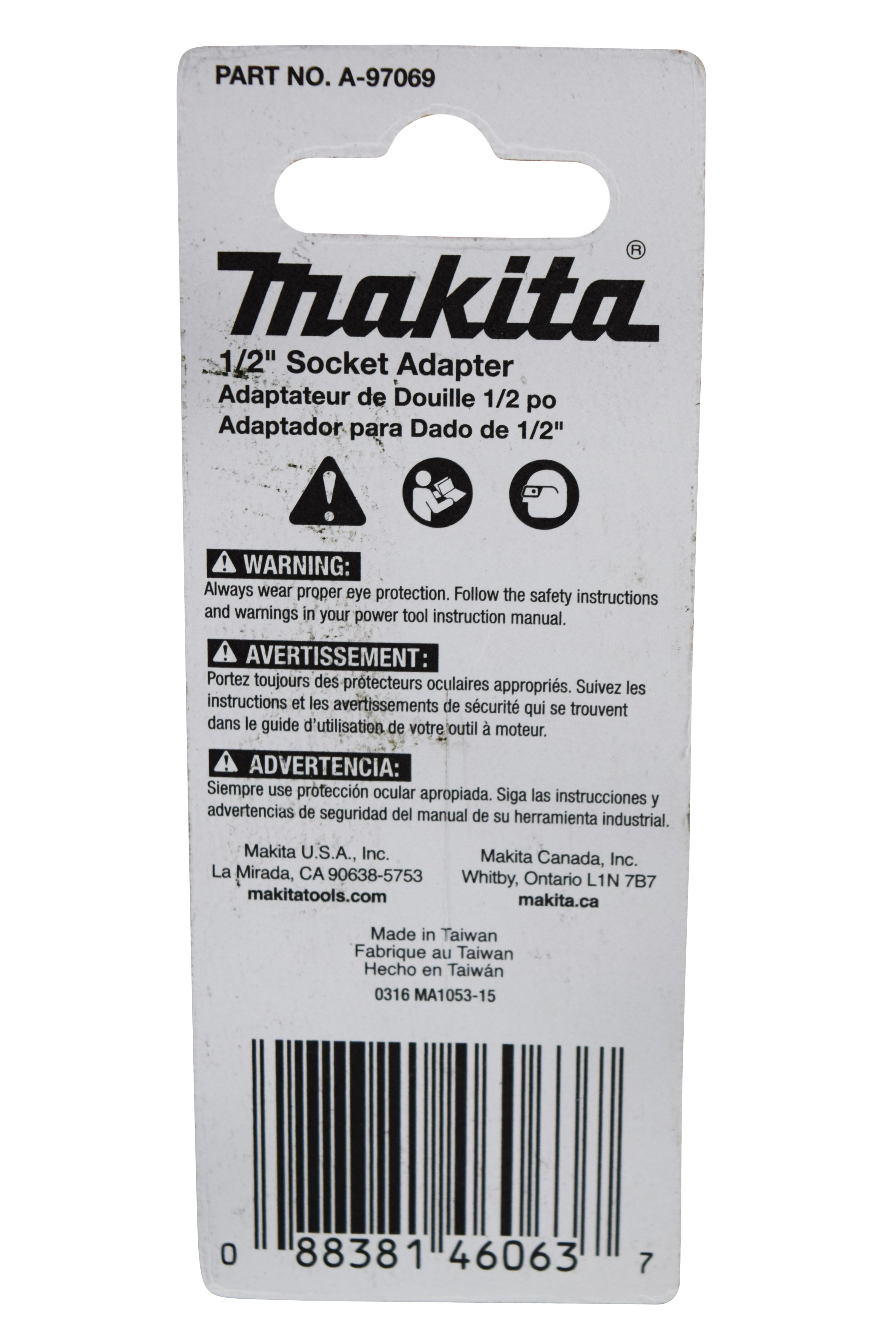 Makita A-97069 1/2-Inch x 2-Inch ImpactX Retention Ball Socket Adapter