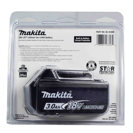 Makita BL1830B-NBX 18-Volt Lithium-Ion 3.0Ah with Charge Indicator