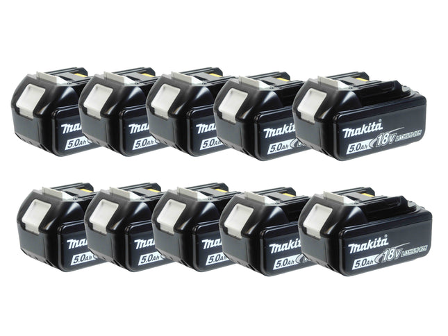 Makita BL1850 18V LXT 5.0Ah Lithium Ion Battery Pack - 10 Pack