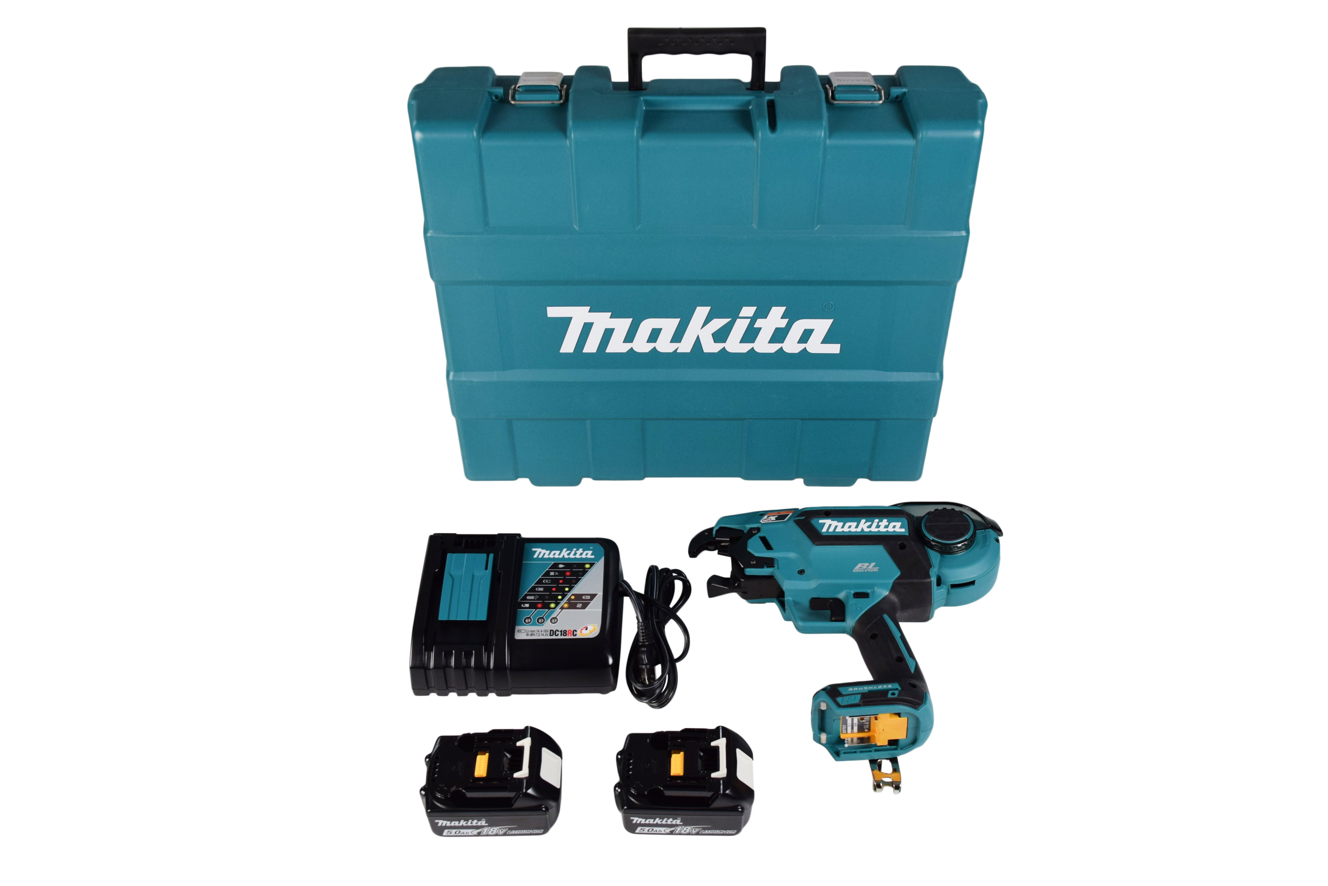 Makita XRT01TK 18V LXT Lithium-Ion Brushless Cordless Rebar Tying Tool Kit (5.0Ah)
