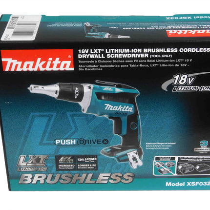 Makita XSF03Z 18V LXT Lithium-Ion Brushless Cordless Drywall Screw Driver