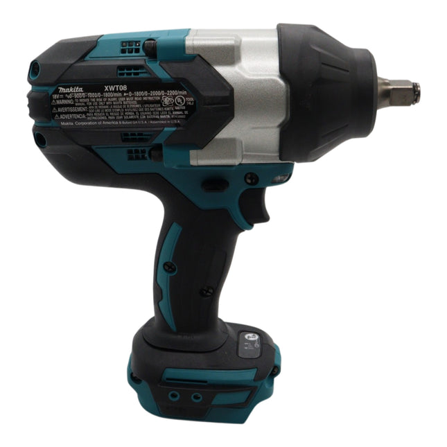 Makita XWT08T 18V LXT Brushless Cordless High-Torque 1/2" Square Drive Impact Wrench Kit with Friction Ring Anvil, 740 ft-lbs Fastening Torque, 1,180 ft-lbs Nut-Busting Torque, 2 Batteries, Charger and Tool Bag