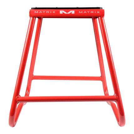 Matrix Concepts C1 Steel Stand - Red | Heavy-Duty Carbon Steel Motorcycle Lift | 300 lb Capacity Motocross Dirt Bike Stand | Non-Slip Rubber Top