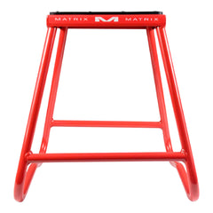 Matrix Concepts C1 Steel Stand - Red | Heavy-Duty Carbon Steel Motorcycle Lift | 300 lb Capacity Motocross Dirt Bike Stand | Non-Slip Rubber Top