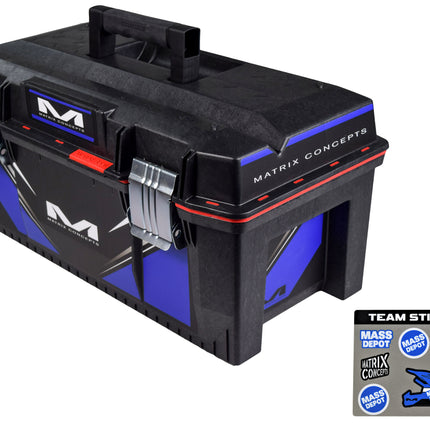 Matrix Concepts M01 Track Toolbox Black/Blue with Small Sticker Kit