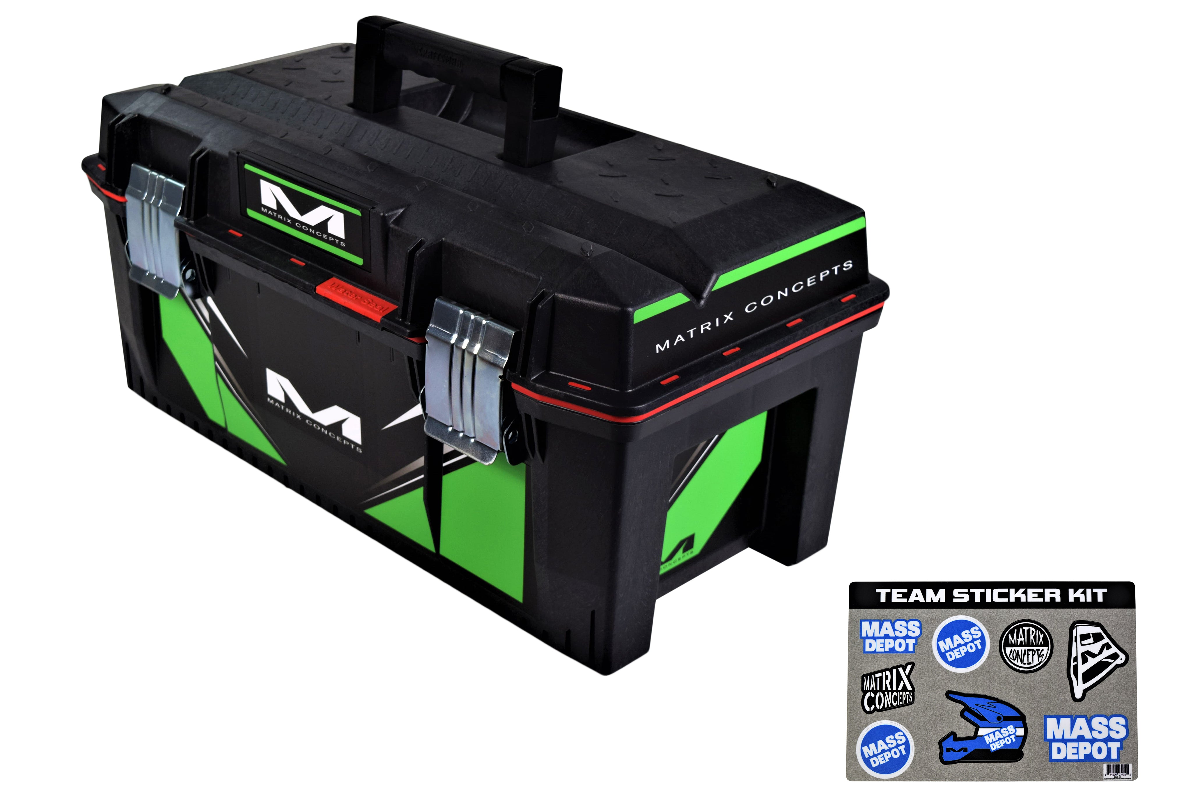 Matrix Concepts M01 Track Toolbox Black/Green with Small Sticker Kit