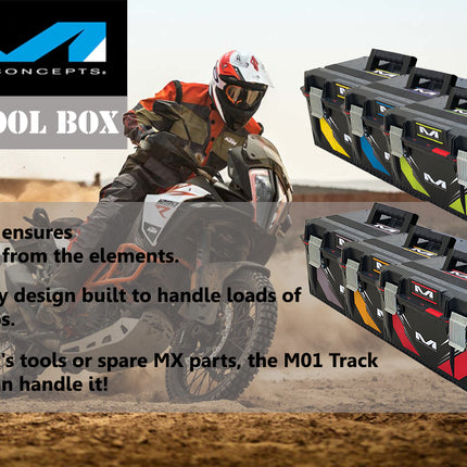 Matrix Concepts M01 Track Toolbox Black/Orange with Small Sticker Kit