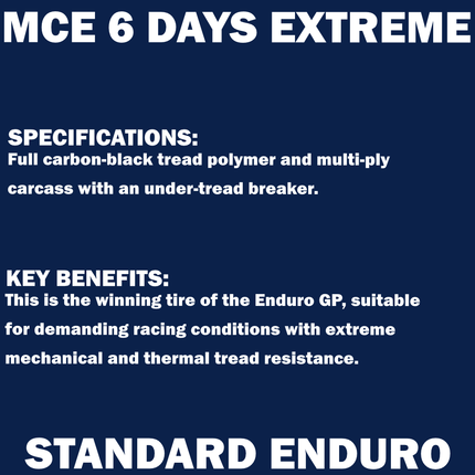 Metzeler MCE 6 Days Extreme Front Dirt Bike Tire 80/90-21 48R - Off-Road Enduro Competition Tire - Tube Type - Bonus Motorcycle Tire Keychain