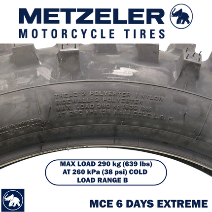 Metzeler MCE 6 Days Extreme Dirt Bike Tire Set - Front 80/90-21 & Rear 120/90-18 - Off-Road Enduro Competition Tires - Bonus Keychain