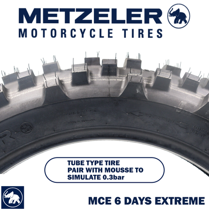 Metzeler MCE 6 Days Extreme Dirt Bike Tire Set - Front 90/100-21 & Rear 140/80-18 - Off-Road Enduro Competition Tires - Bonus Keychain
