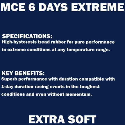 Metzeler MCE 6 Days Extreme Rear Dirt Bike Tire 140/80-18 - Off-Road Enduro Competition Tire - Tube Type - Bonus Motorcycle Tire Keychain