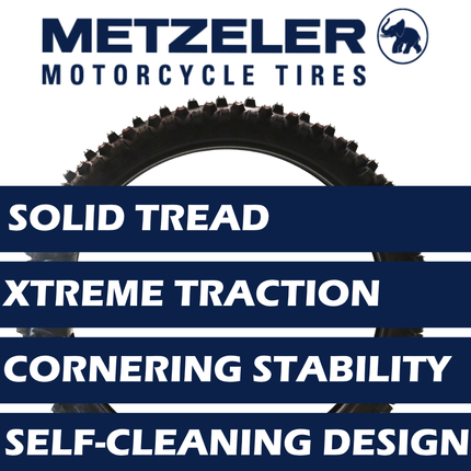 Metzeler MCE 6 Days Extreme Rear Dirt Bike Tire 110/80-18 - Off-Road Enduro Competition Tire - Tube Type - Bonus Motorcycle Tire Keychain