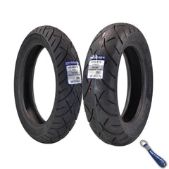 Metzeler ME 888 Marathon Ultra 130/80-17 & 180/65B16 MC Tire Set with Keychain