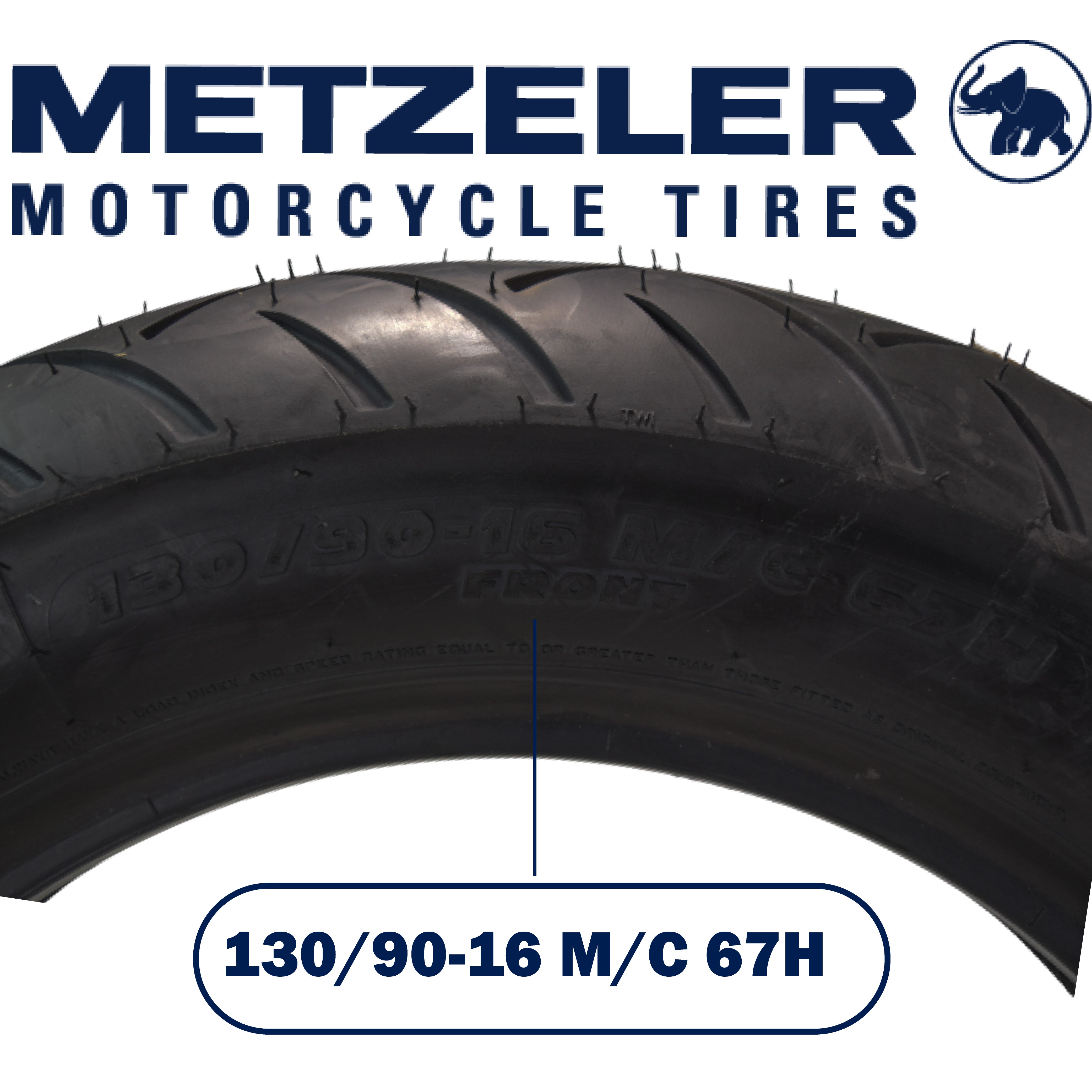 Metzeler ME 888 Marathon Ultra Front 130/90-16 67H Motorcycle Tire with Keychain