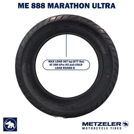 Metzeler ME 888 Marathon Ultra Front 130/90-16 67H Motorcycle Tire with Keychain