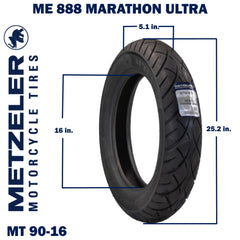 Metzeler ME 888 Marathon Ultra Front MT9016 72H Motorcycle Tire with Keychain