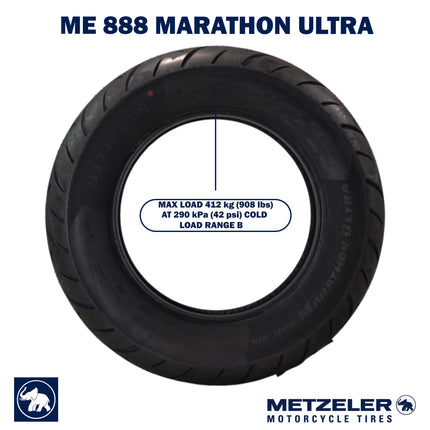 Metzeler ME 888 Marathon Ultra Rear 170/80-15 77H Motorcycle Tire with Keychain