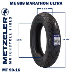 Metzeler ME 888 Marathon Ultra Rear MT9016 74H Motorcycle Tire with Keychain