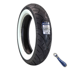 Metzeler ME 888 Marathon Ultra White Wall MU85 B16 Rear Tire with Keychain