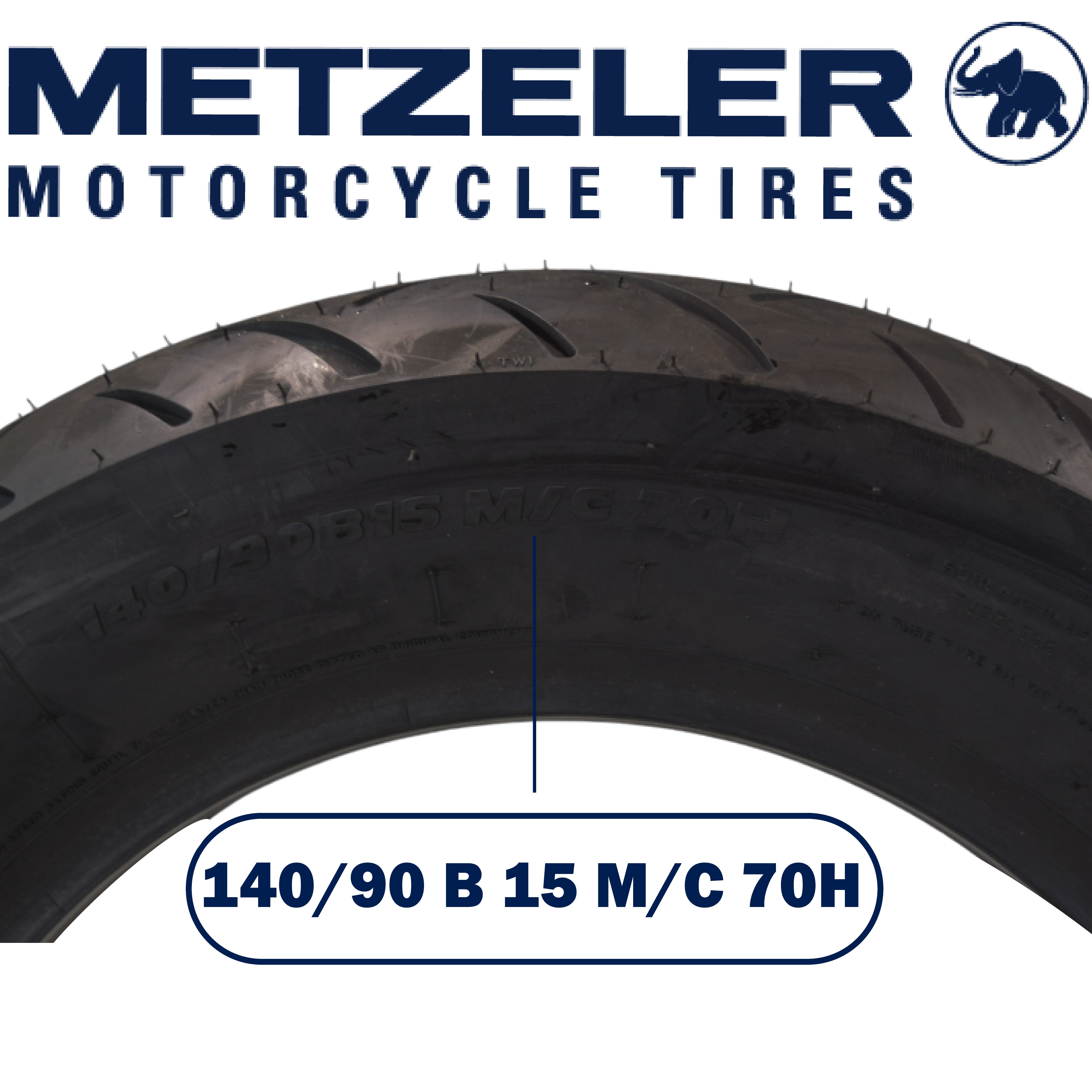 Metzeler ME 888 Marathon Ultra Rear 140/90B15 70H Motorcycle Tire with Keychain