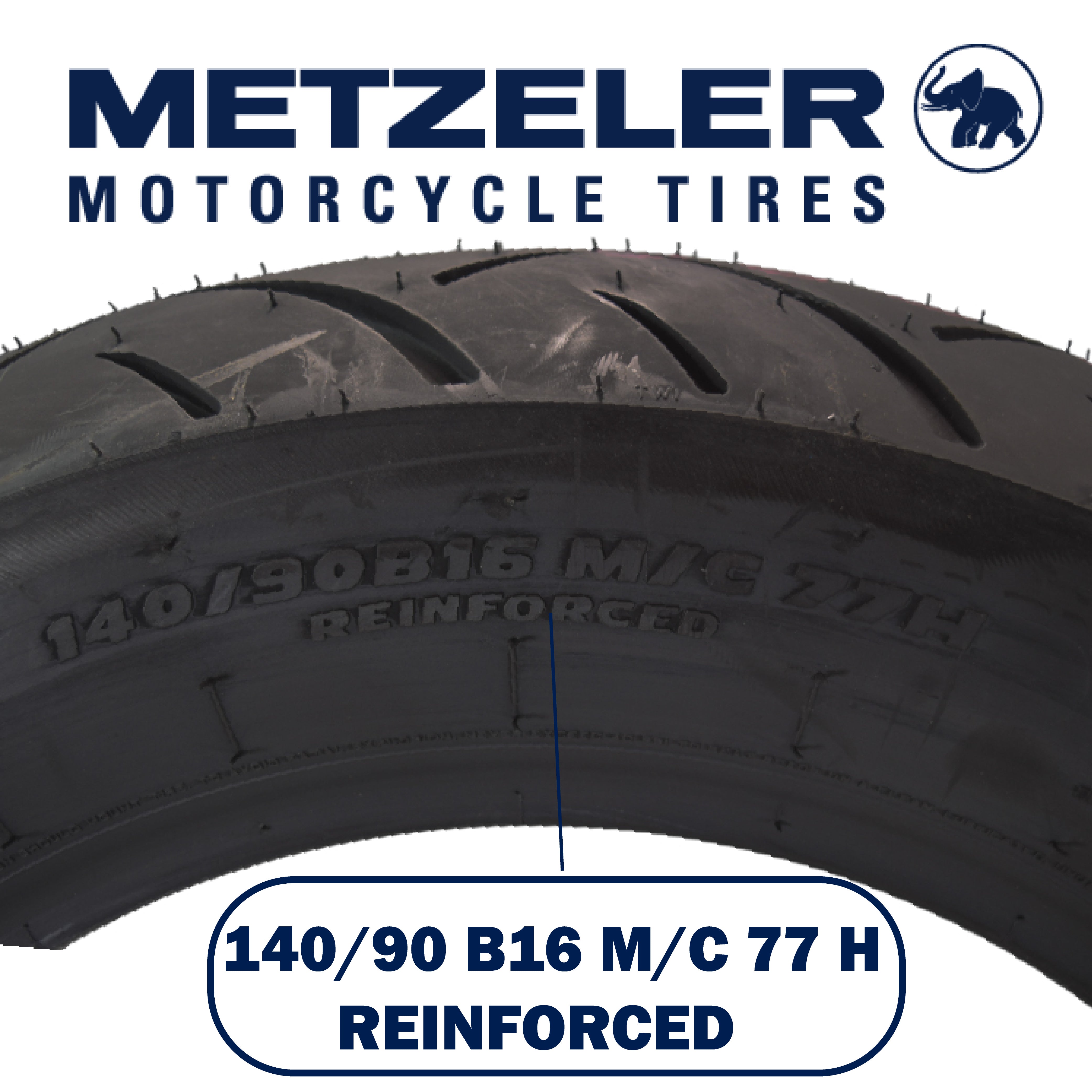 Metzeler ME 888 Marathon Ultra Rear 140/90B16 REINF Motorcycle Tire w/ Keychain