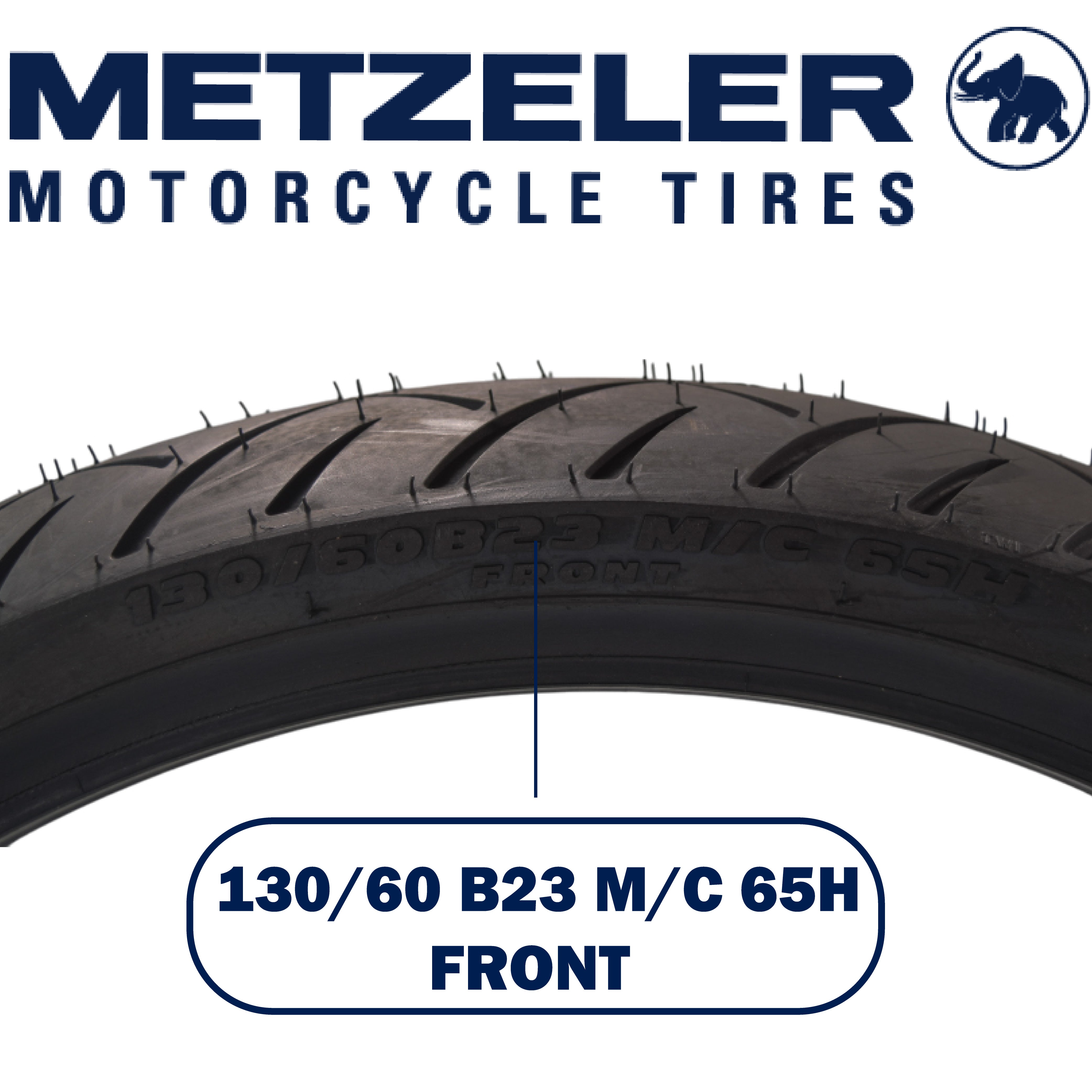 Metzeler ME 888 Marathon Ultra Front 130/60-23 65H Motorcycle Tire with Keychain