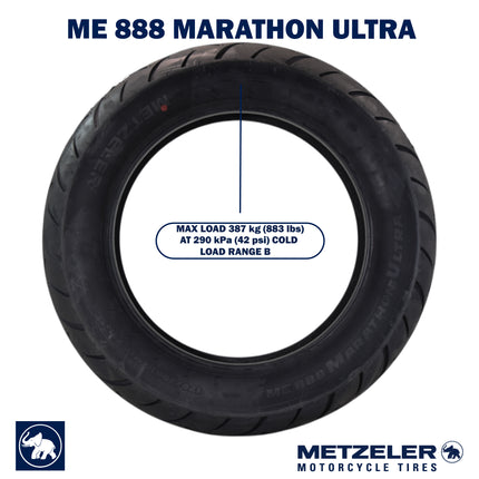 Metzeler ME 888 Marathon Ultra Rear 170/70B16 75H Motorcycle Tire with Keychain