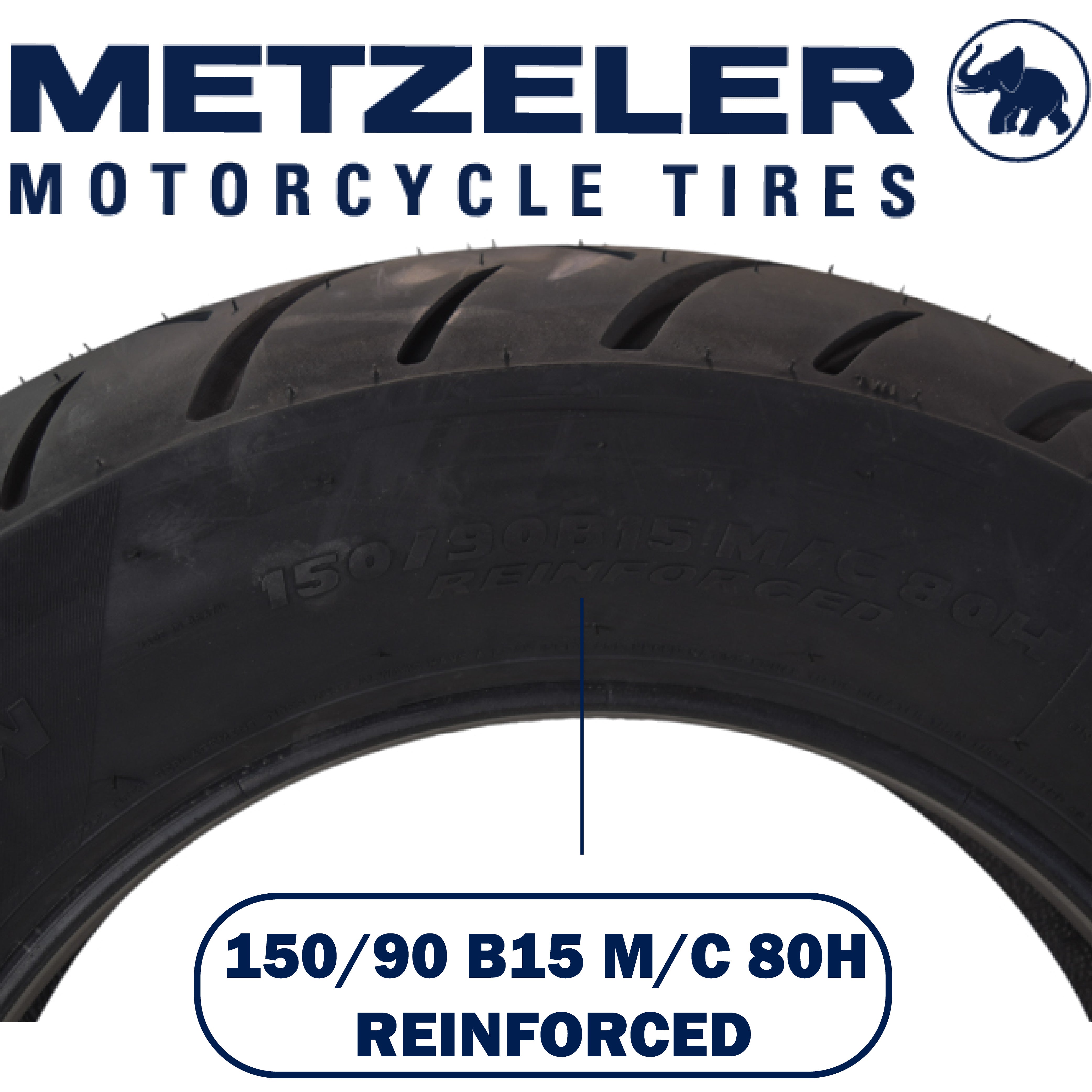 Metzeler ME 888 Marathon Ultra Rear 150/90B15 REINF Motorcycle Tire w/ Keychain