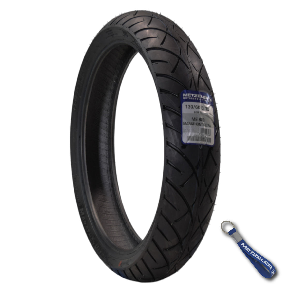 Metzeler ME 888 Marathon Ultra Front 130/60B19 61H Motorcycle Tire with Keychain