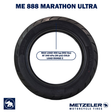 Metzeler ME 888 Marathon Ultra Rear 180/60R16 REINF Motorcycle Tire w/ Keychain