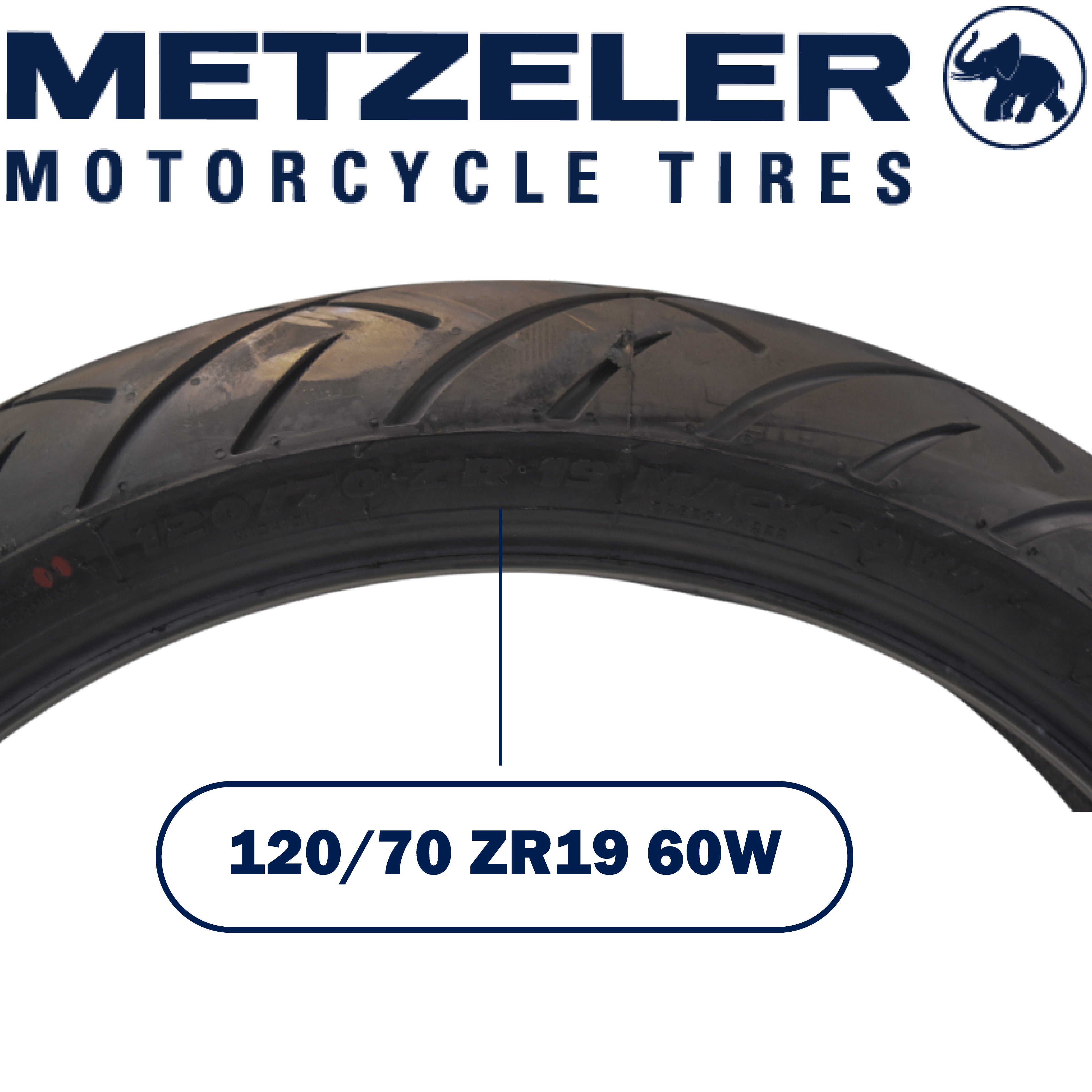 Metzeler ME 888 Marathon Ultra Front 120/70ZR19 60W Motorcycle Tire w/ Keychain