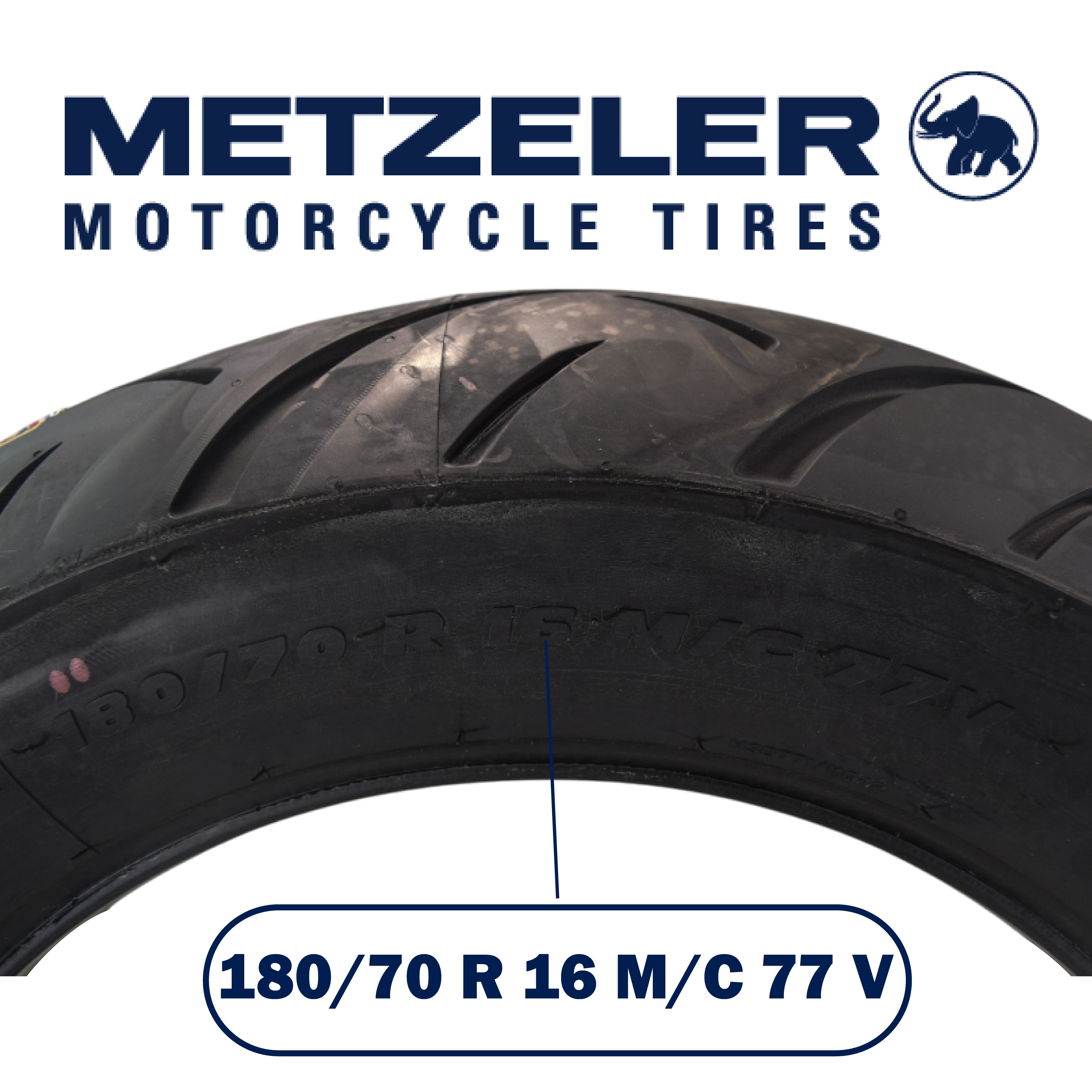 Metzeler ME 888 Marathon Ultra Rear 180/70R16 77V Motorcycle Tire with Keychain