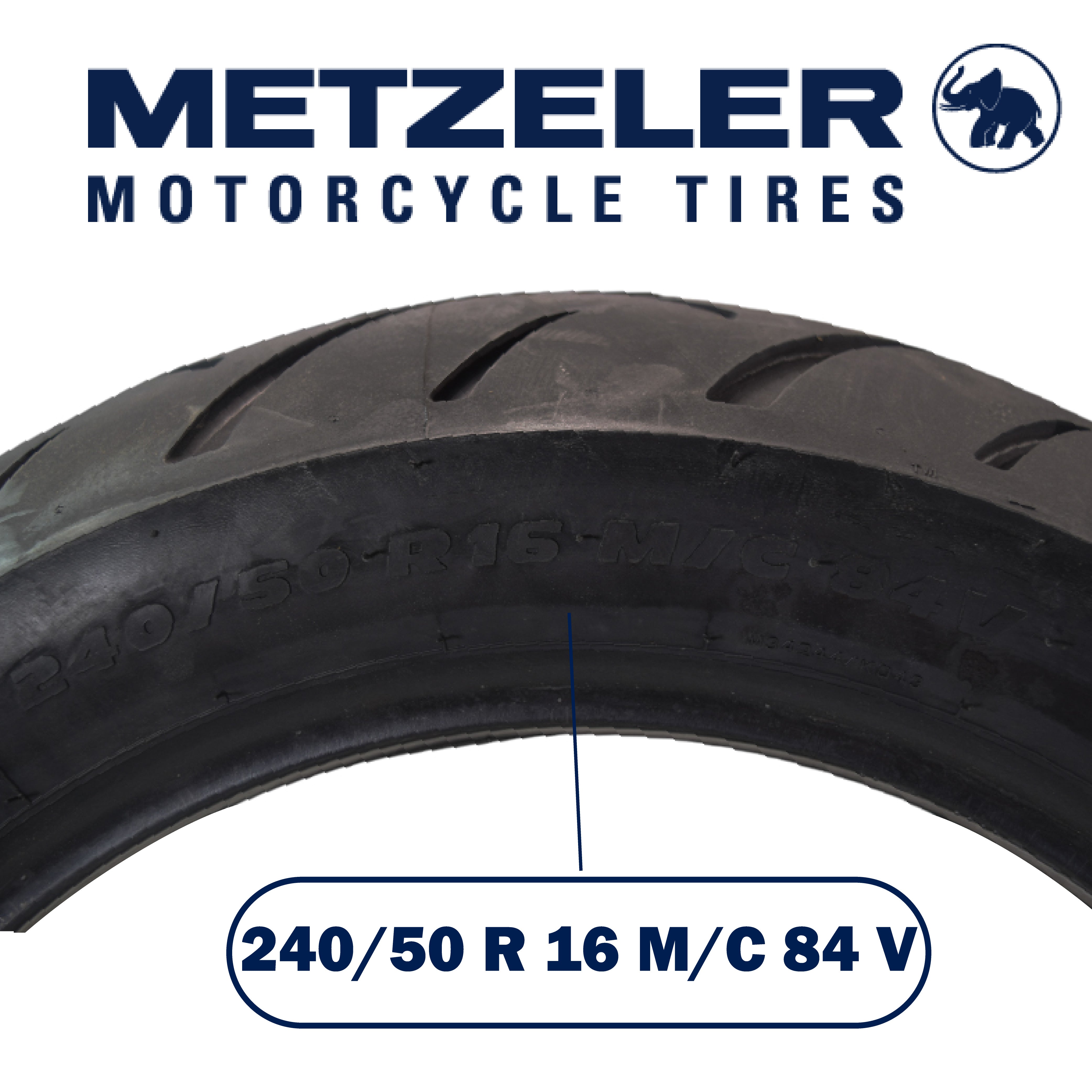 Metzeler ME 888 Marathon Ultra Rear 240/50R16 84V Motorcycle Tire with Keychain