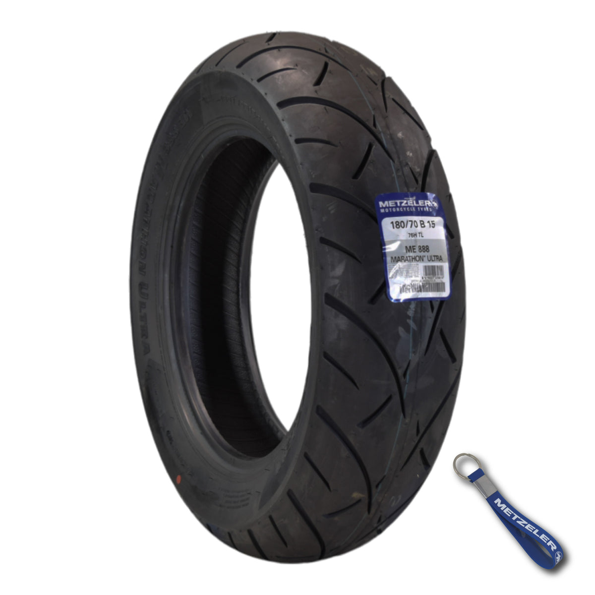 Metzeler ME 888 Marathon Ultra Rear 180/70B15 76H Motorcycle Tire with Keychain