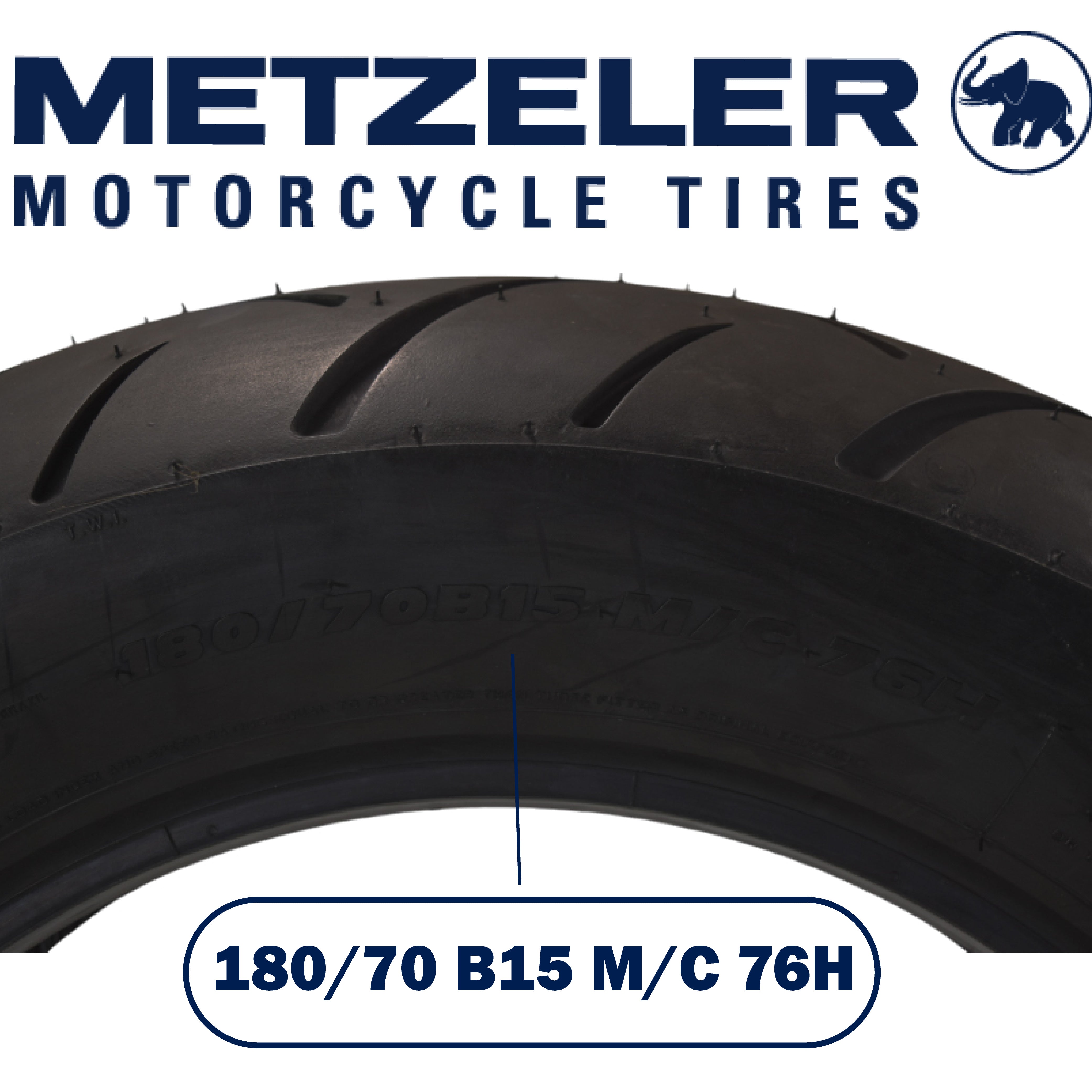 Metzeler ME 888 Marathon Ultra Rear 180/70B15 76H Motorcycle Tire with Keychain