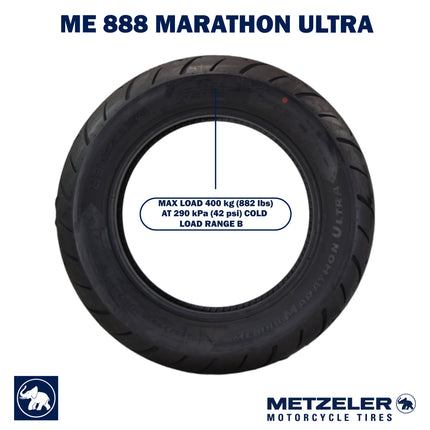 Metzeler ME 888 Marathon Ultra Rear 180/70B15 76H Motorcycle Tire with Keychain