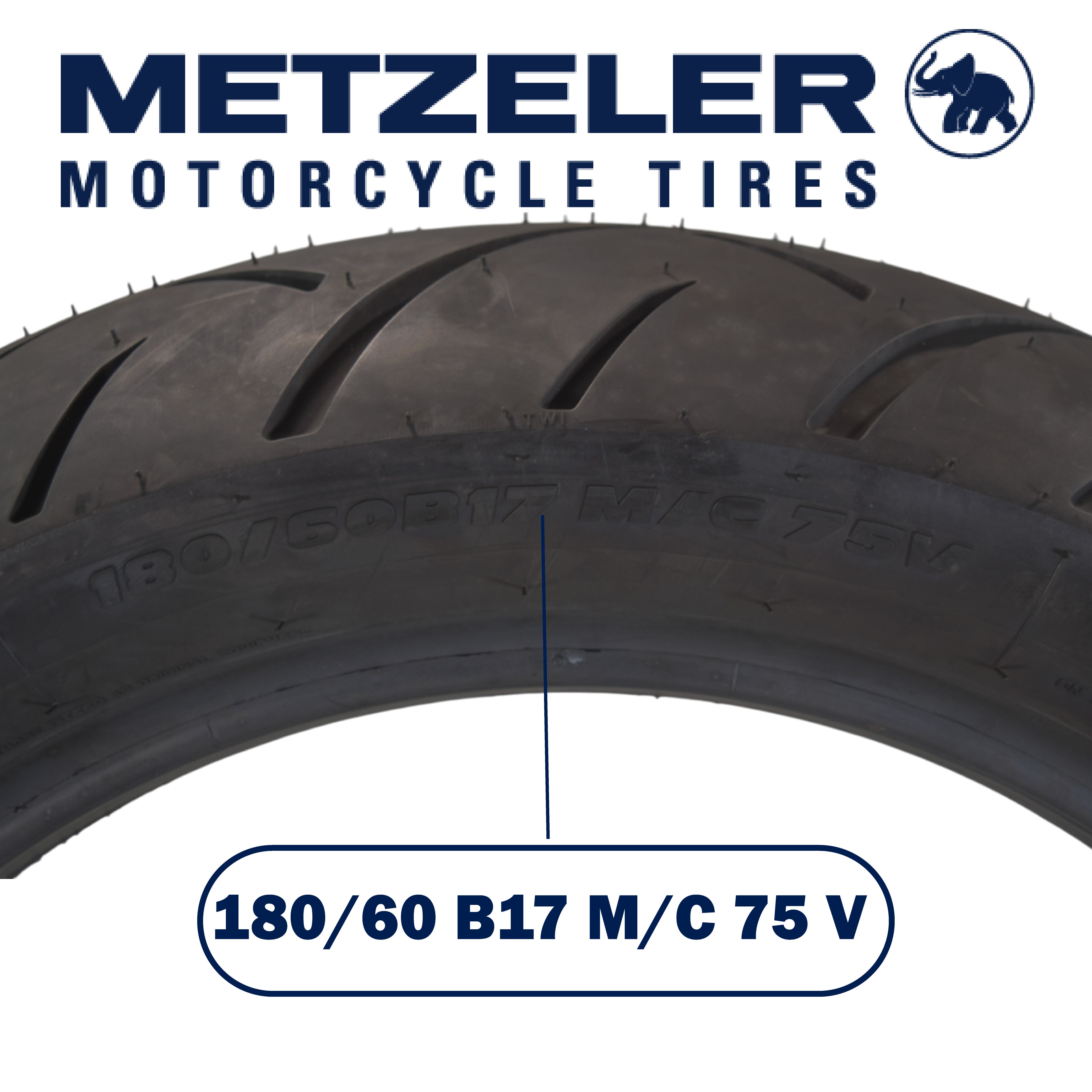 Metzeler ME 888 Marathon Ultra Rear 180/60B17 75V Motorcycle Tire with Keychain