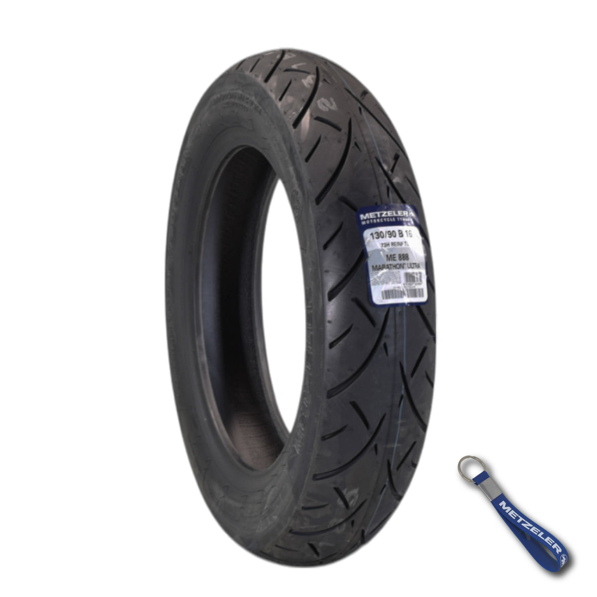 Metzeler ME 888 Marathon Ultra Front 130/90B16 REINF Motorcycle Tire w/ Keychain