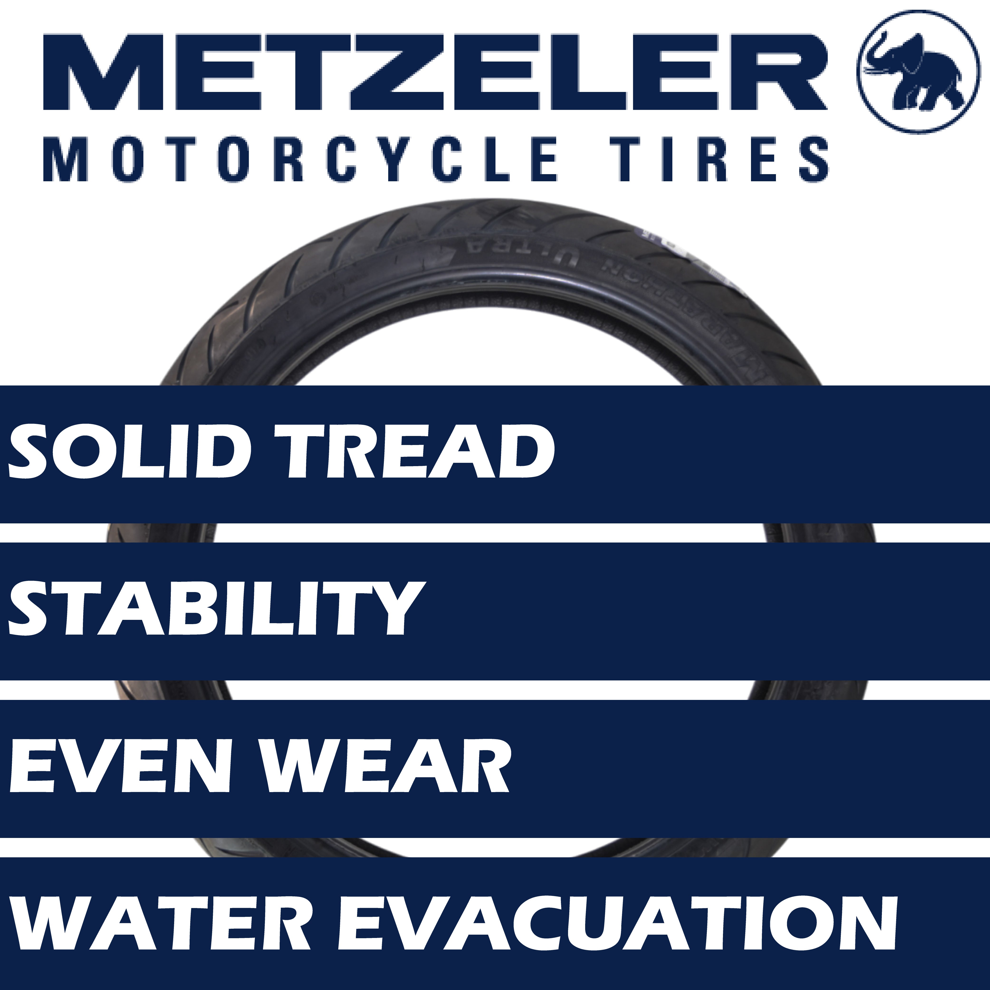 Metzeler ME 888 Marathon Ultra Front 130/90B16 REINF Motorcycle Tire w/ Keychain