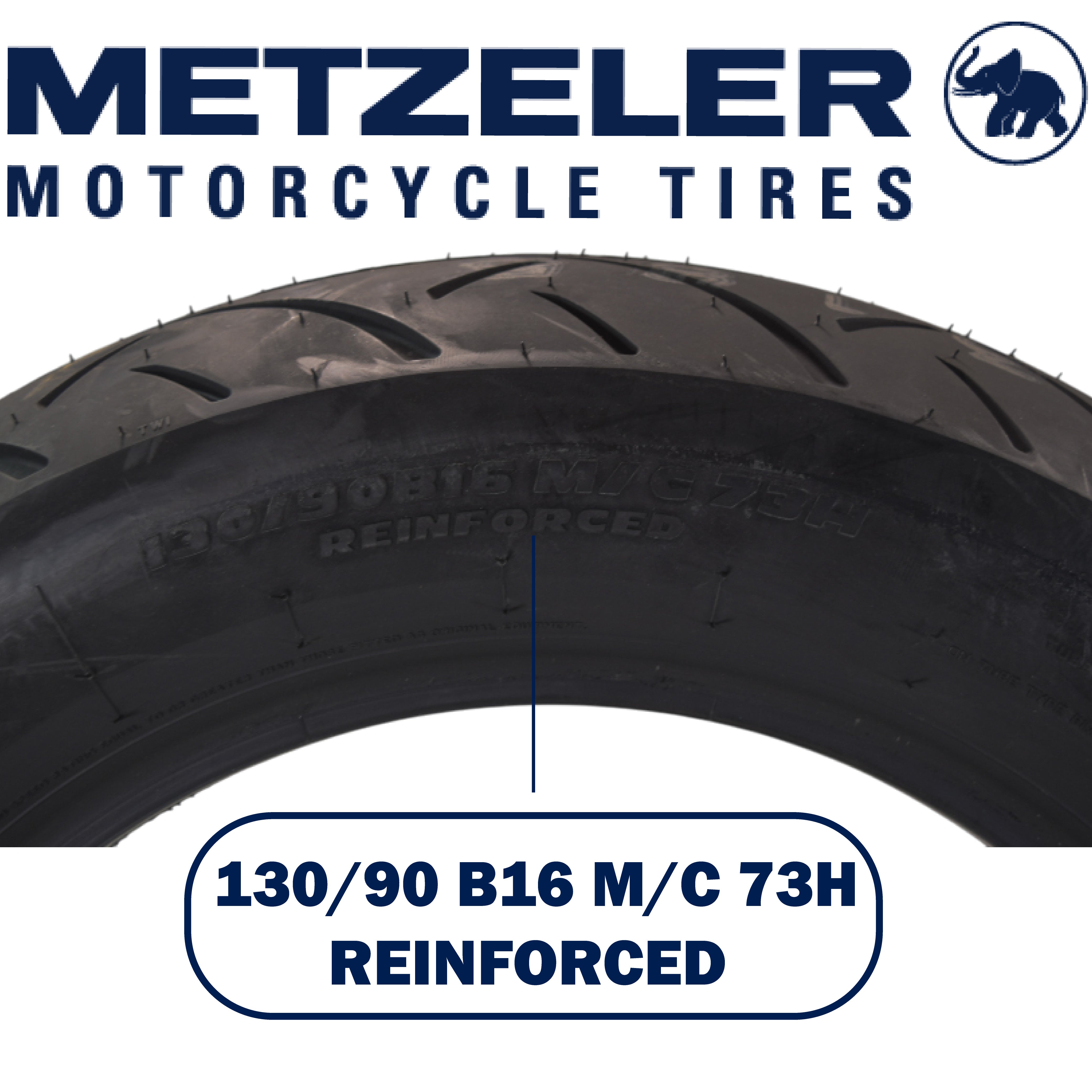 Metzeler ME 888 Marathon Ultra Front 130/90B16 REINF Motorcycle Tire w/ Keychain