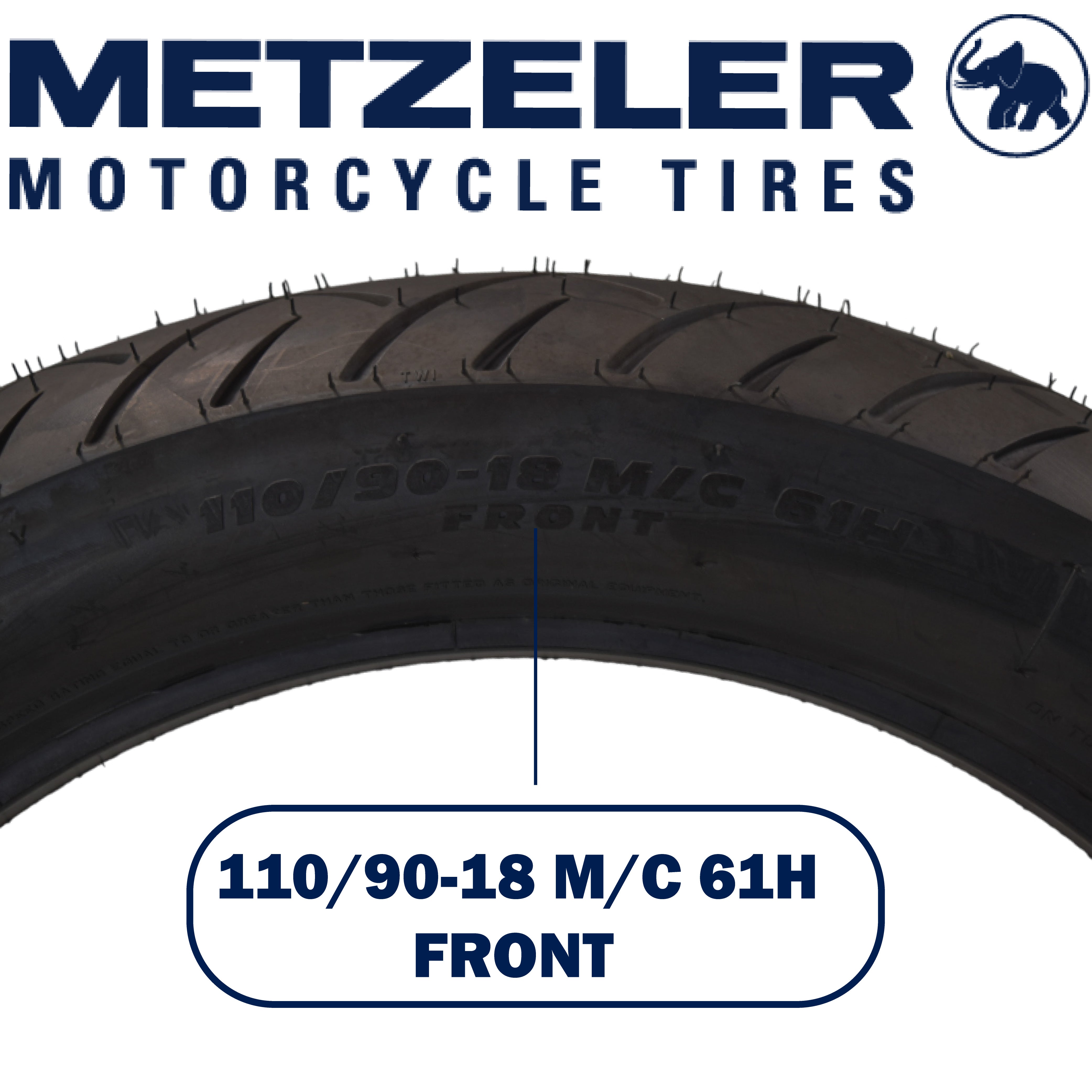 Metzeler ME 888 Marathon Ultra Front 110/90-18 61H Motorcycle Tire with Keychain