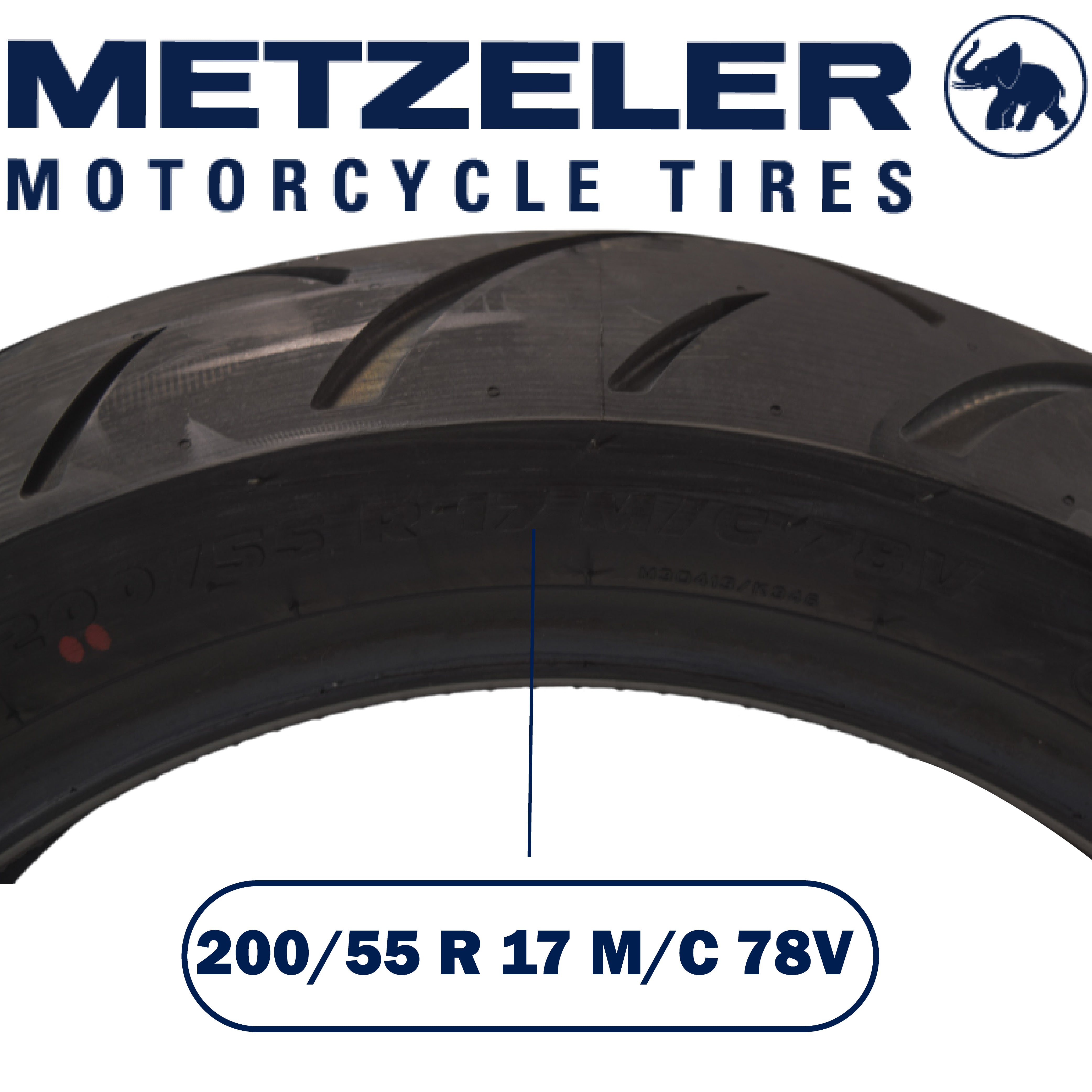 Metzeler ME 888 Marathon Ultra Rear 200/55R17 78V Motorcycle Tire with Keychain