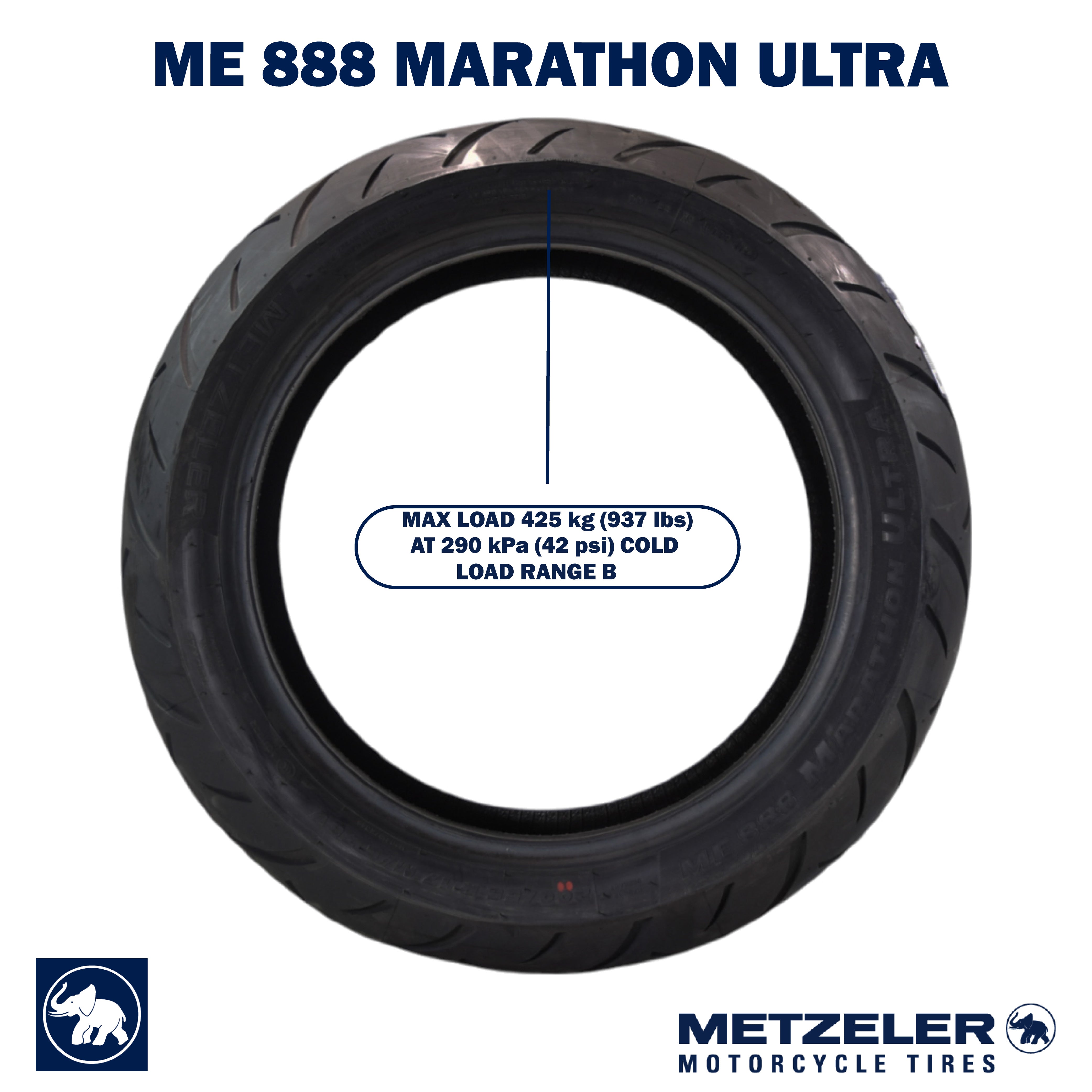 Metzeler ME 888 Marathon Ultra Rear 200/55R17 78V Motorcycle Tire with Keychain