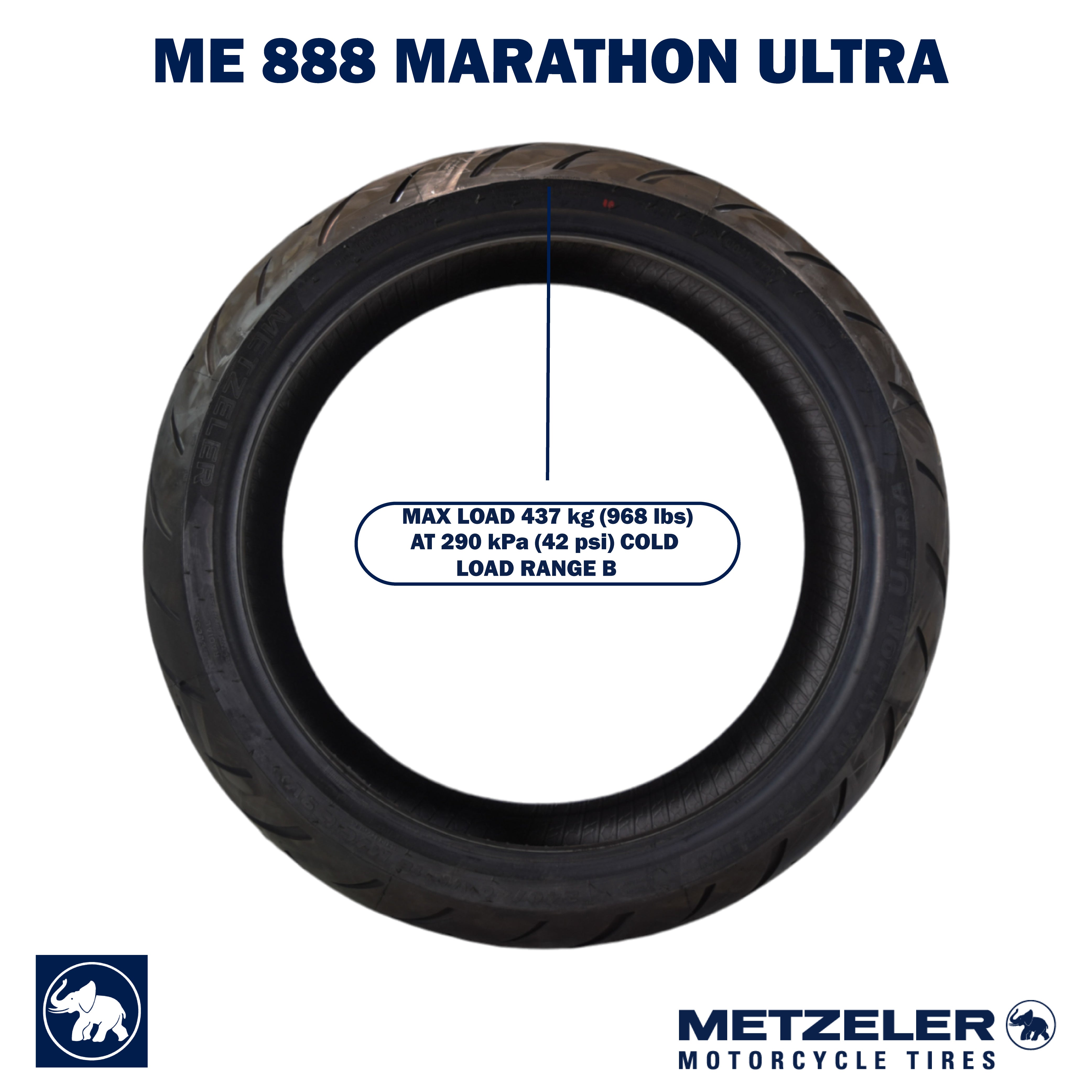 Metzeler ME 888 Marathon Ultra Rear 240/40R18 79V Motorcycle Tire with Keychain